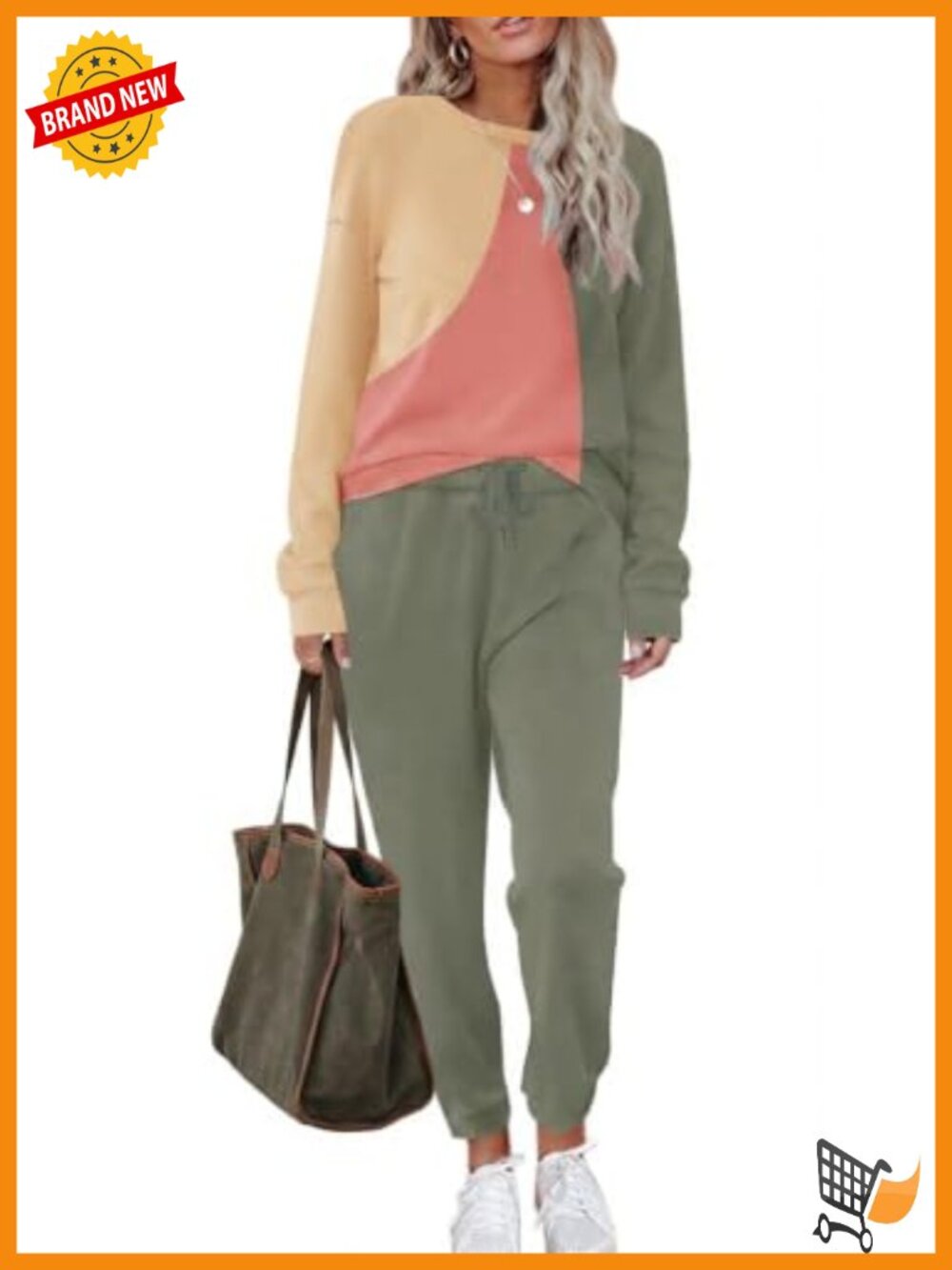 Women's Two Piece Lounge Set Long Sleeve Sweatshirt Jogger Set